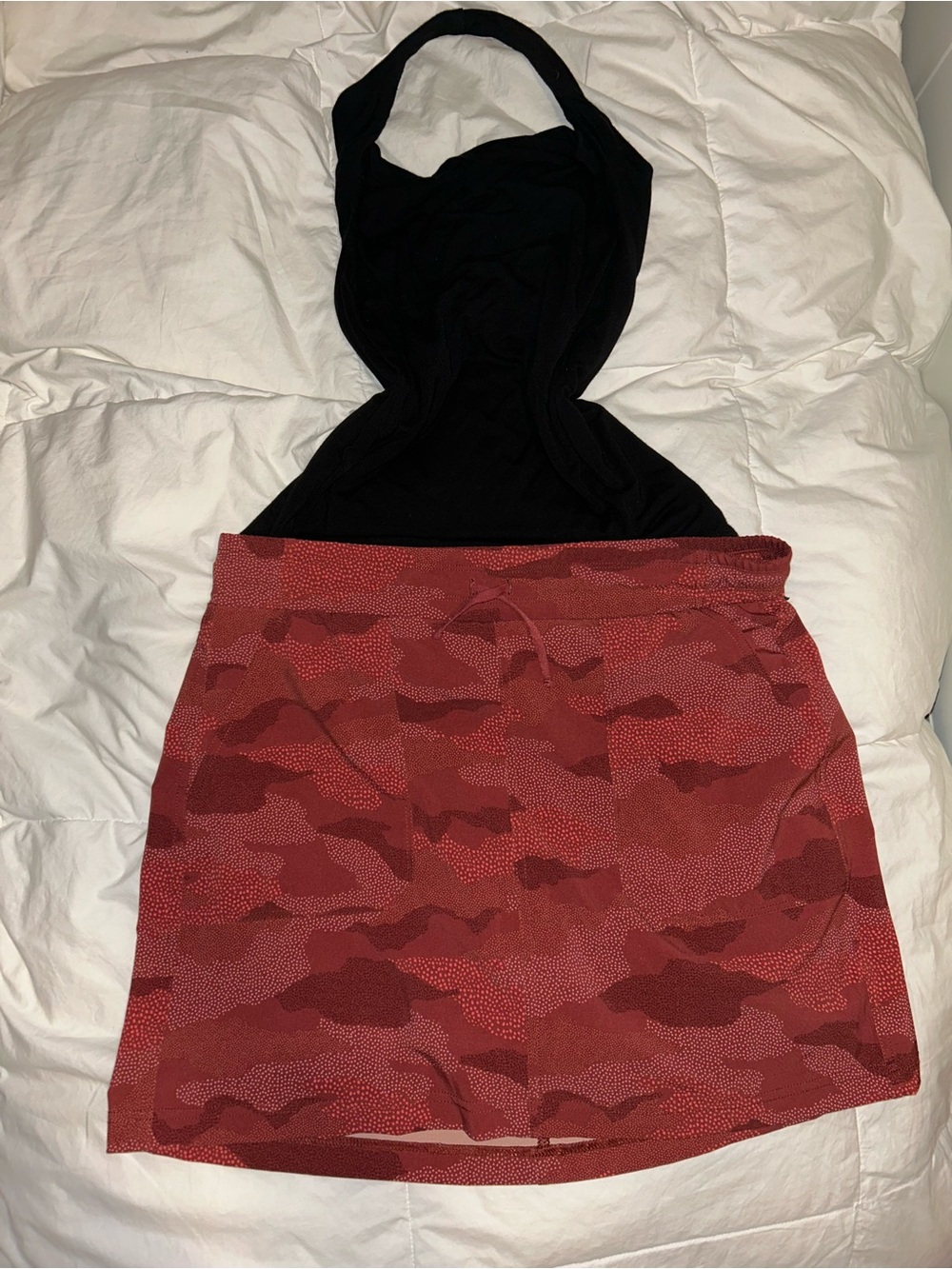 Kuhl Red & Black Camouflage Mini Skirt